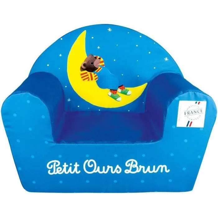 Fauteuil club en mousse Petit Ours Brun pour enfant - Fun House-2