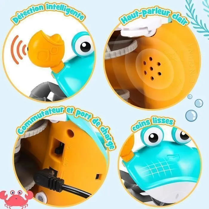 10PCS Jouet d'éveil - GENOSSEN - Crabe Qui Marche - Rechargeable USB - Lumières et Musique - 24 mois+-3