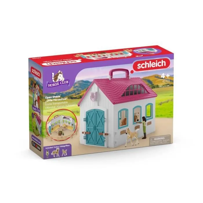 Coffret Écurie Transportable SCHLEICH 42703 Horse Club, Dès 4 ans-7