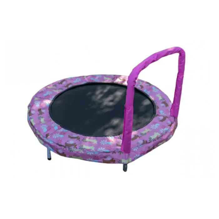 Trampoline Mini BouncerBunny Rose Lapin 121 cm rose - JUMPKING - Enfant - Rond - Extérieur-0