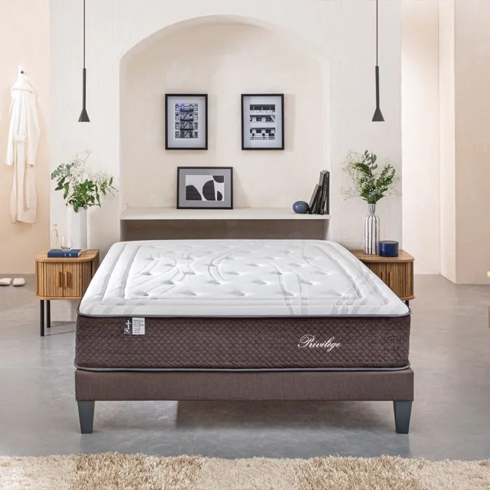 Matelas Ressorts Privilège 140x200 cm Accueil Mousse hypersoft-0