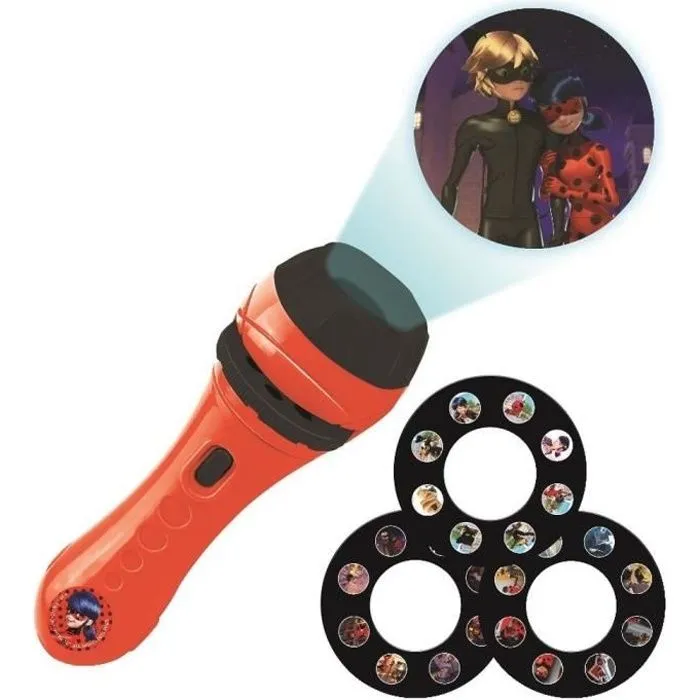 Projecteur à histoires et lampe torche Miraculous - LEXIBOOK - LP MIRA - Enfant - Rouge-0