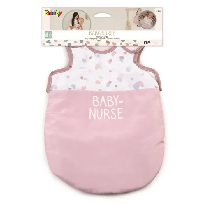 SMOBY - Baby Nurse Turbulette pour poupons jusqu'à 42cm - Porte-bébé en tissu réglable-4