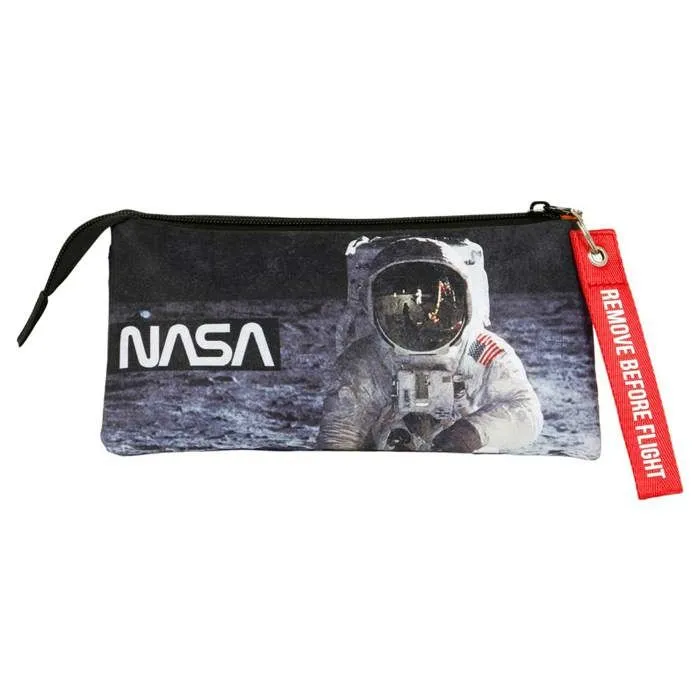 Trousse Triple FAN 2.0 - NASA Astronaut - Noir - Taille Unique - Zippée - Mixte-2