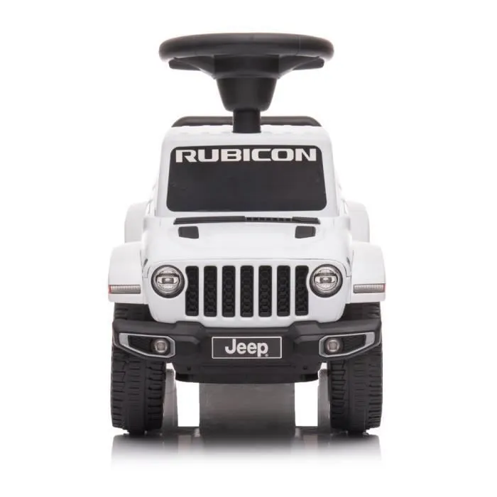 DEVESSPORT Porteur Jeep Gladiator Blanc, Licence Officielle, Volant Klaxon & Sons, Coffre Siège, 12 Mois à 6 Ans Mixte-1
