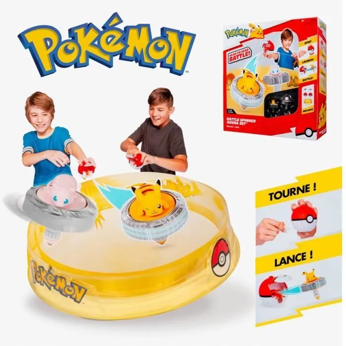Arène Pokémon et 2 Toupies - BANDAI - JW4403 - Pikachu vs Mewtwo-6