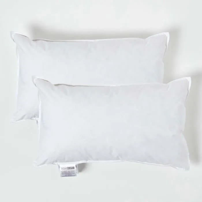Coussin de garnissage en plumes de canard et coton - HOMESCAPES - 30x50 cm - Lot de 2-0