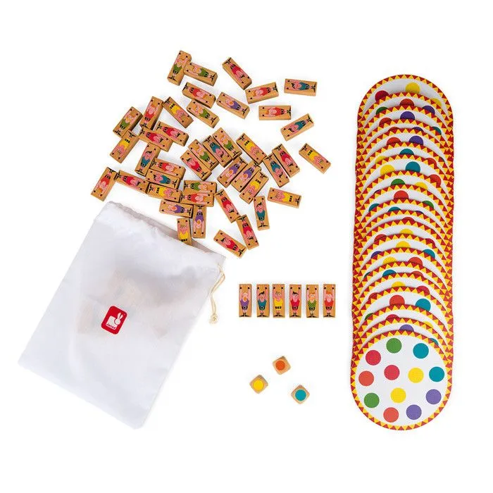 Jeu d'adresse JANOD - Acrobat' - Pour Enfants de 5 Ans et Plus - Tour de Pions en Bois Multicolores-4