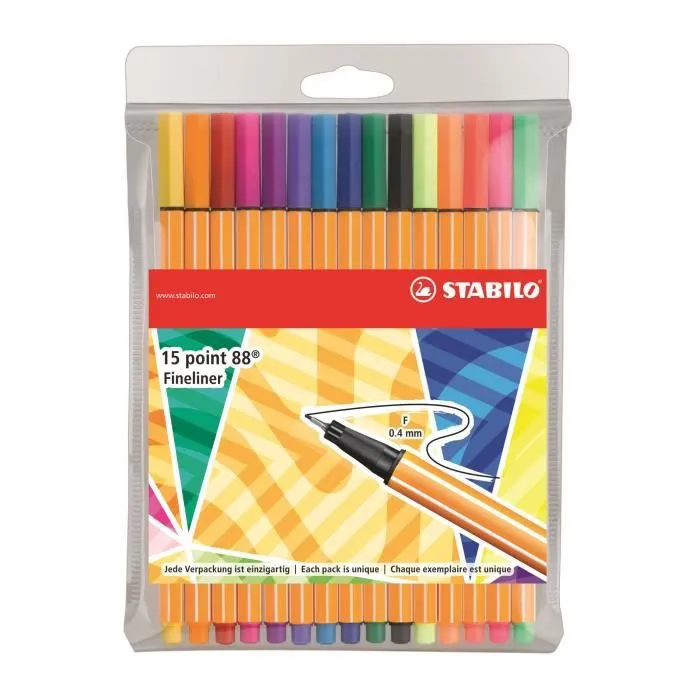 STABILO 15 stylos-feutres "Individual just like you" - Point 88-1
