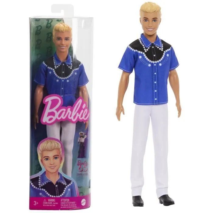 Barbie®-Fashionistas-Poupée Ken blond look western HRH25-0