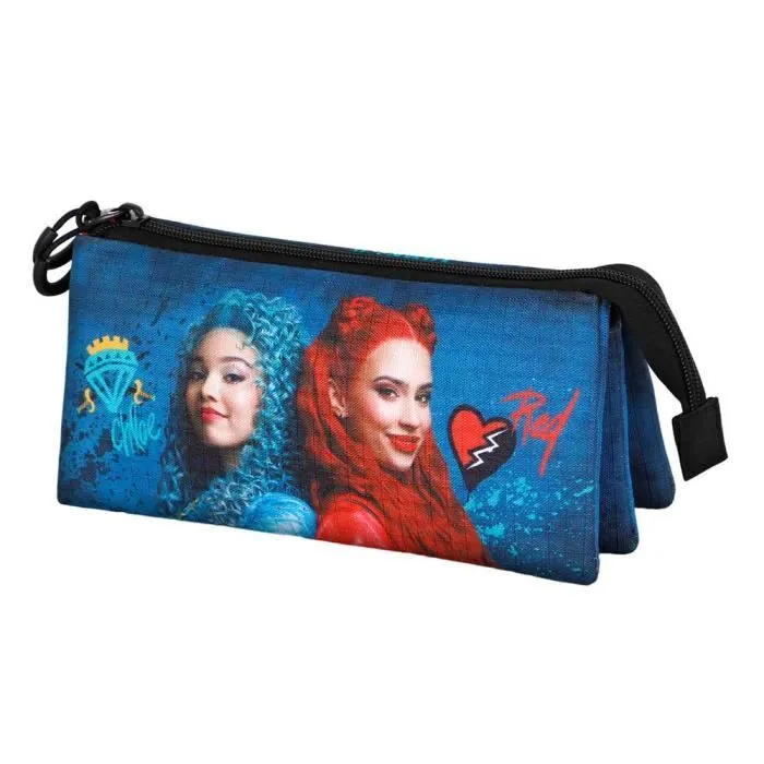 Trousse à crayons - Disney - Descendants Wickedly - Multicolore - Taille Unique - Zippée-0