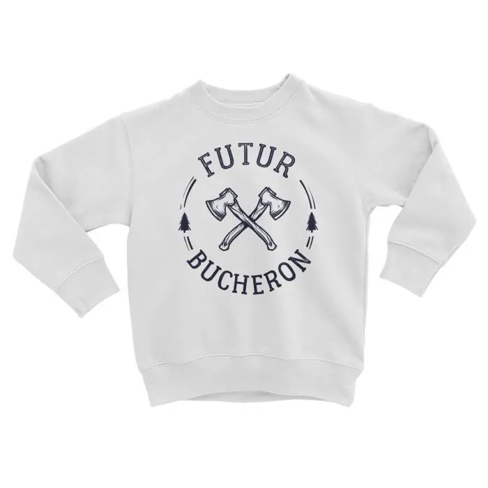 Sweatshirt Enfant Futur Bûcheron Forêt Métier Manuel-0