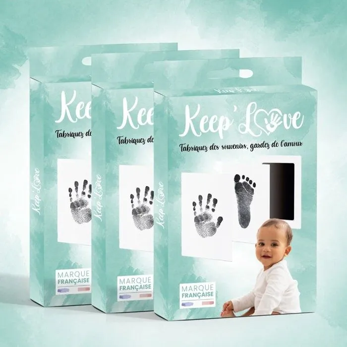 3 Kits d'empreintes pour mains et pieds de bébé-0