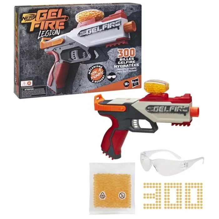 Blaster à ressort Nerf Pro Gelfire Legion - NERF - 300 billes hydratées et lunettes de protection-7