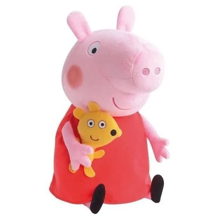 Peluche Peppa Pig - Jemini - 37cm - Rose, rouge et jaune - Pour bébé-1