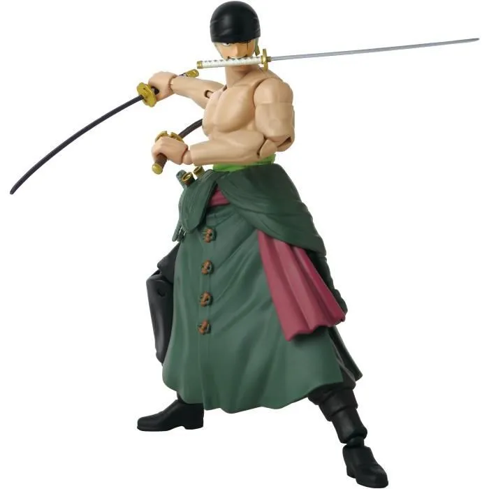 Figurine Anime Heroes - BANDAI - One Piece Zoro Style 3 épées 17 cm - 16 points d'articulation-2