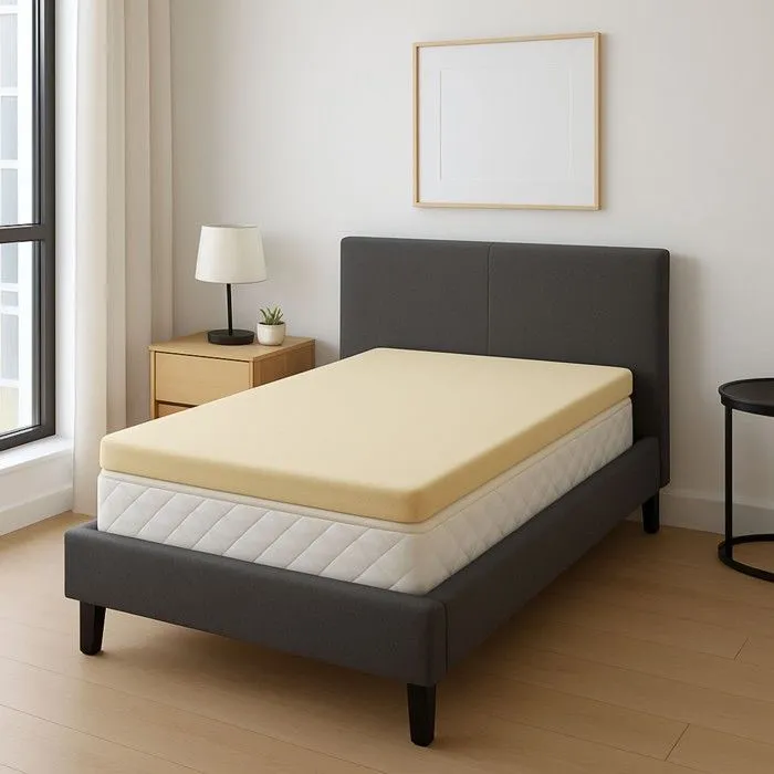 Surmatelas 80x190 en Mousse à Mémoire de Forme 55 Kg/m3 - 5 cm de Hauteur - Déhoussable - Surmatelas MÉMOIRE-1