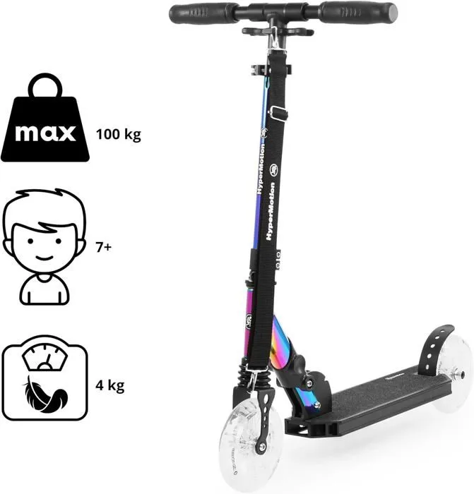 Trottinette - HyperMotion - HYP SC HOLO MAJESTIC - Aluminium - Pliable - Hauteur réglable 74-88 cm-3