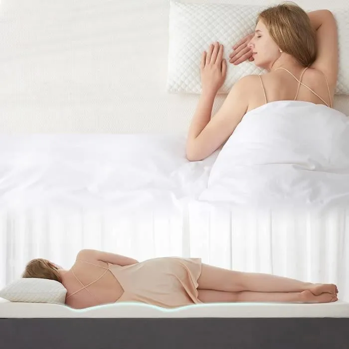 Matelas réversible ergonomique | 100 x 190 x 15 cm | Confort et adaptabilité | Housse lavable en tissu avec traitement antibactérien-2