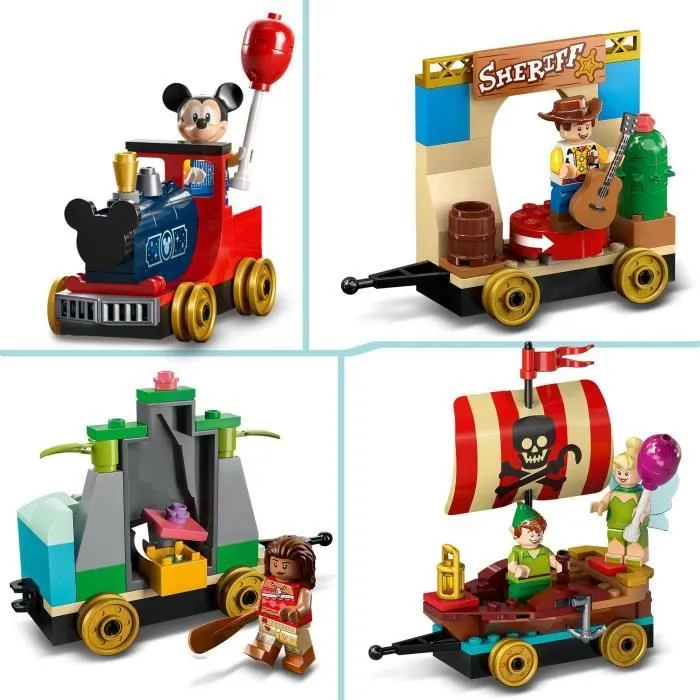 LEGO® Disney 43212 Le Train en Fête Disney, Jouet avec Mickey et Minnie, 100e Anniversaire Disney-2