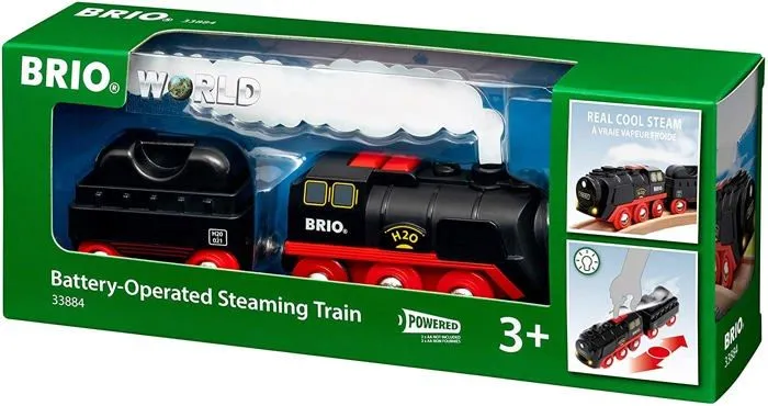 Locomotive à piles à vapeur BRIO World - Ravensburger - Effets de vapeur réalistes - Dès 3 ans - 33884-2