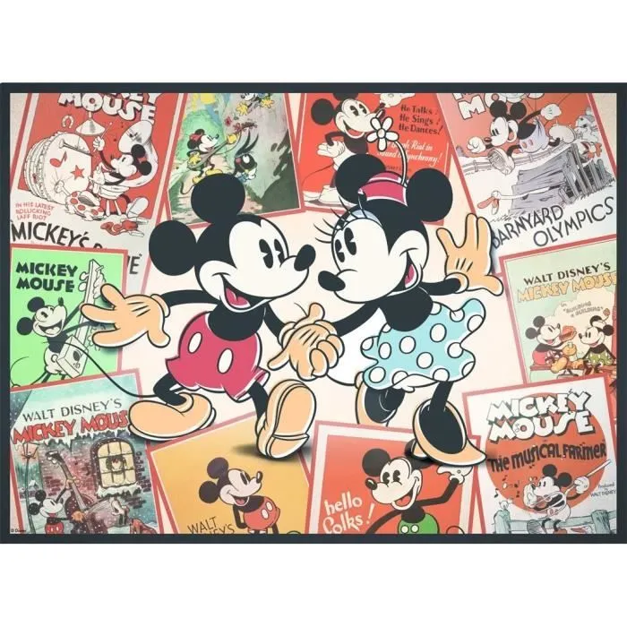 Puzzle 500 pièces Souvenirs de Mickey, Disney, Adultes et enfants, dès 12 ans, 12000969, Nathan-0