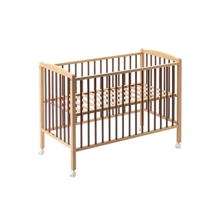 Combelle - 152315 - Lit Arthur 60x120 avec roulettes Hybride Vieux Rose-1