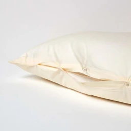 Taie d'oreiller spécial oreiller cervical en coton égyptien 200 fils Forme V crème-3