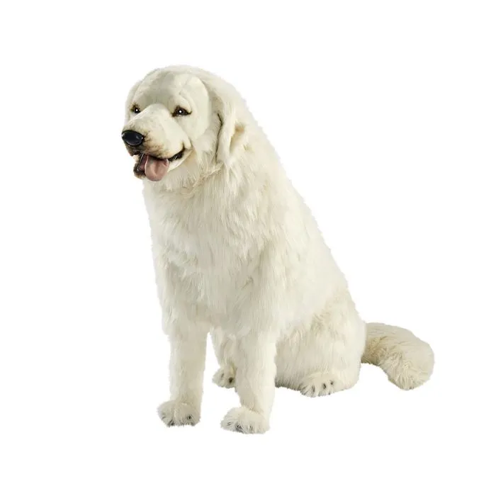 Peluche géante - Hansa - Chien de Montagne des Pyrénées - 90 cm - Beige - Mixte-0