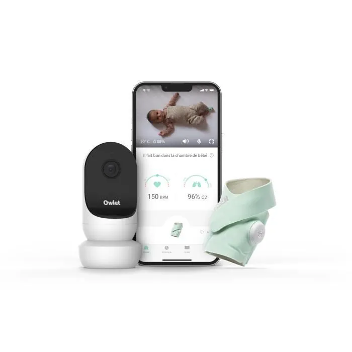 Owlet Babyphone Monitor Duo Smart Sock 3 + Cam 2 - Menthe-0