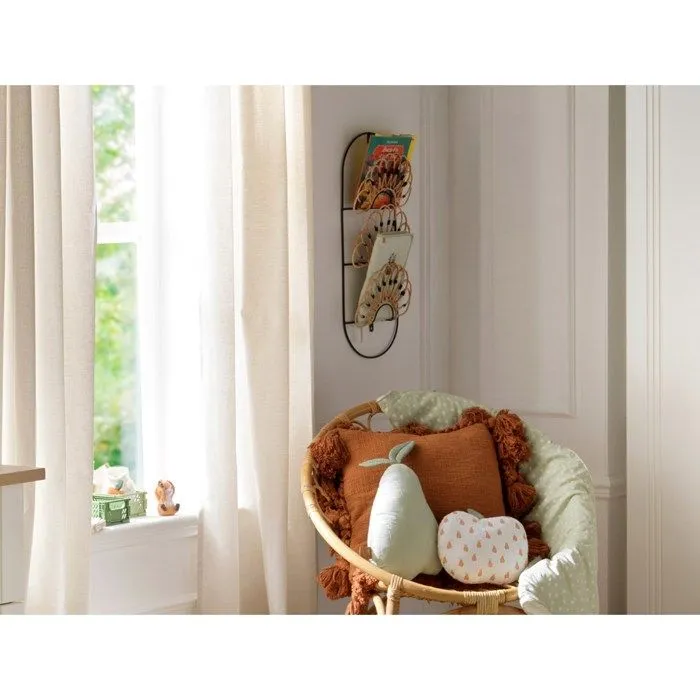Coussin décoratif - Sauthon - Poire - 23x36cm - Vert tilleul - 100% coton-3
