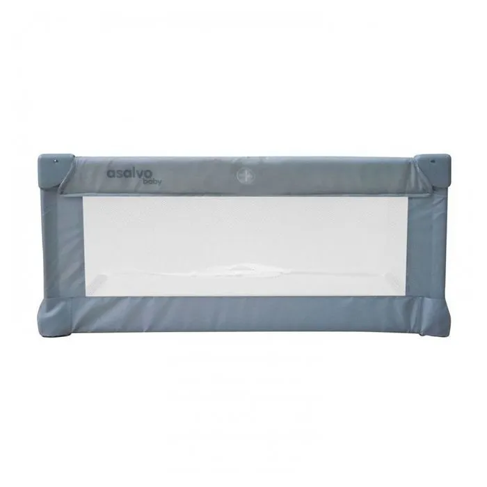 Barrière de lit bébé universelle - ASALVO - Gris - Pliante - Structure aluminium - Tissu polyester micro-fibré-0