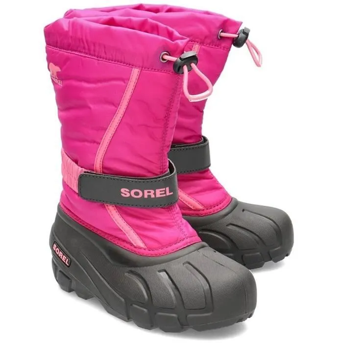 Bottes - SOREL - Flurry 33 - Noir-Rose - Haute - Mixte - Plat-2