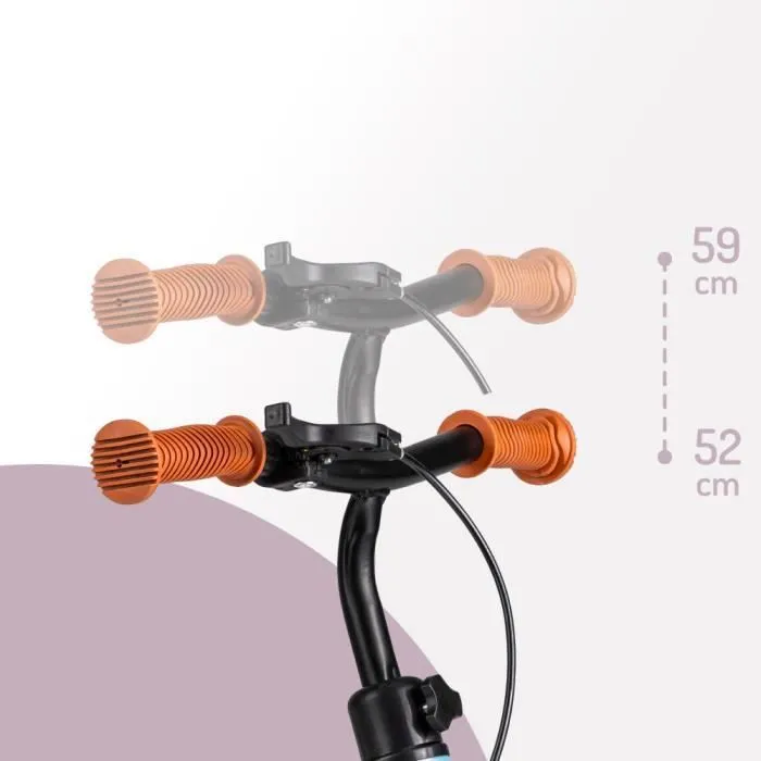 Vélo bébé draisienne MoMi BREKI - réglage de la hauteur, frein, sans pédales - 12" roues - style sportif - Bleu-1