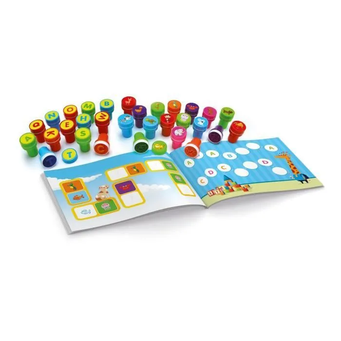 Tampons Lettres & Animaux MAPED - Coffret ludo-éducatif pour enfants à partir de 3 ans-2