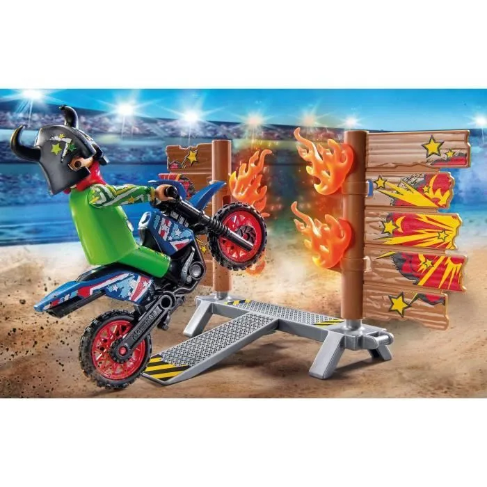 PLAYMOBIL 71808 Duo de cascadeurs avec quad et moto-2