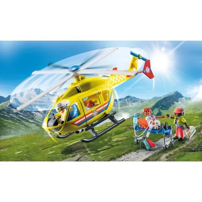 PLAYMOBIL 71203 Hélicoptère de secours, Figurine, City Action Les Secouristes-1