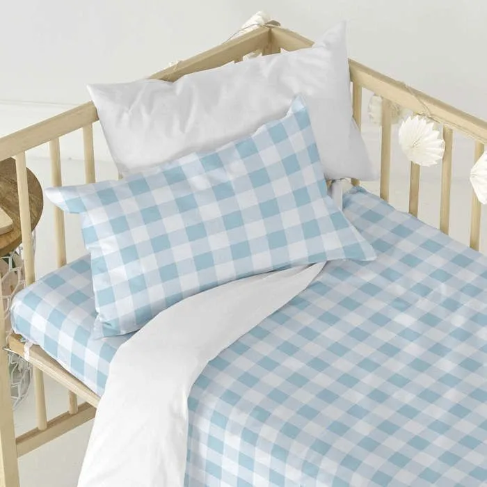 Parure housse de couette 2 pièces Vichy 115x145 cm (Lit Bébé)-3