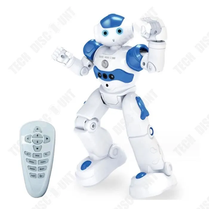 TD® Robot intelligent télécommandé pour enfants Détection de gestes mode de programmation Télécommande infrarouge chante et danse-0