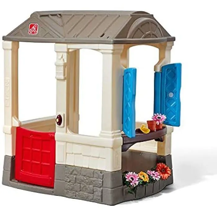 Maison de campagne - STEP2 - Courtyard Cottage - Plastique - 118 x 100 x 83 cm - À monter soi-même-0