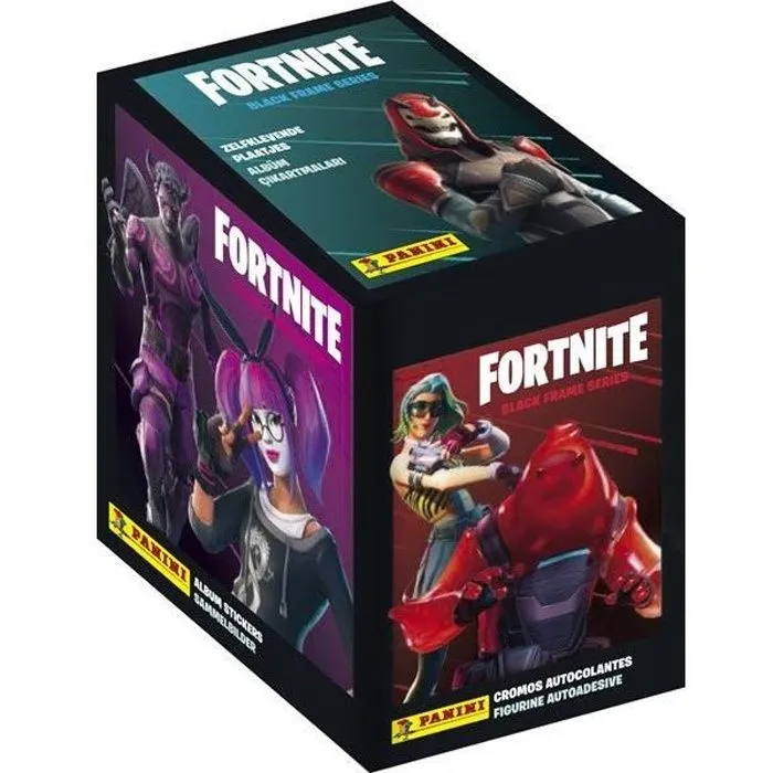 FORTNITE BLACK FRAME SERIES STICKERS 50 POCHETTES-0