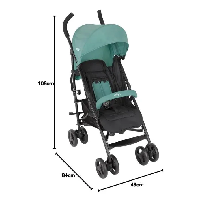 Poussette canne TraveLite Menthe Graco-1