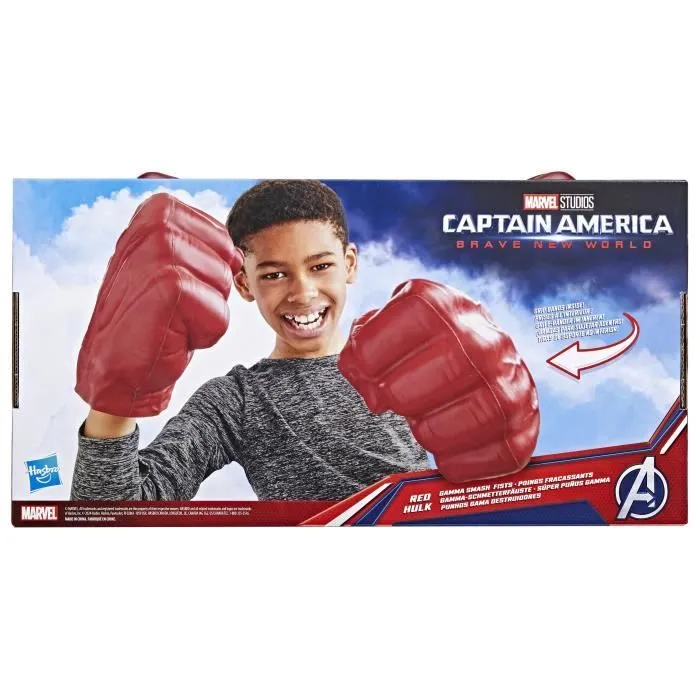 Marvel Avengers Captain America: Brave New World, Poings fracassants de Red Hulk, jouet de déguisement-8