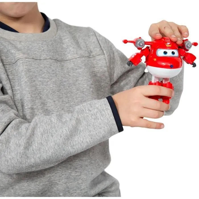 Figurine Super Wings Transforming JETT SUPERCHARGE 12 cm - Transformable & Articulée - AULDEY-3
