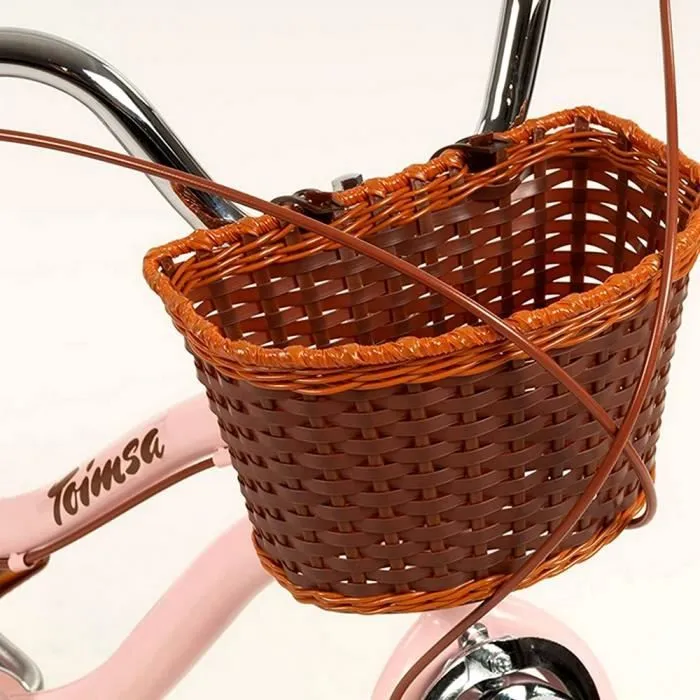 Velo enfant - 16 pouces - Guizmax - Vintage - fille - panier beige - Hollandais-3