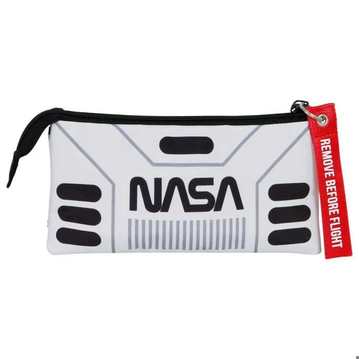 Trousse Triple FAN 2.0 - NASA Spaceship - Blanc- Taille Unique-2