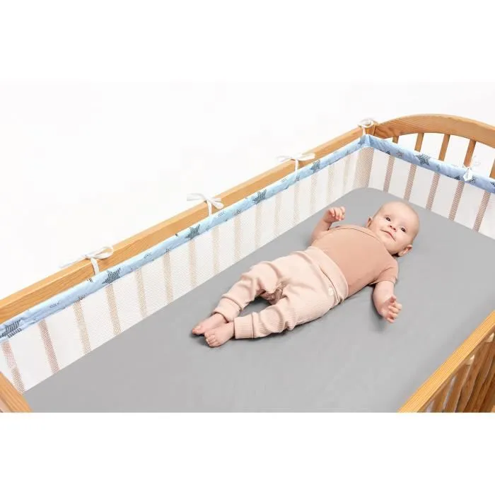 Bellochi Tour de Lit Bébé 180x30 cm - - Tour de Lit Souple Universel - Contour de Lit Bébé - Rigel Star-3