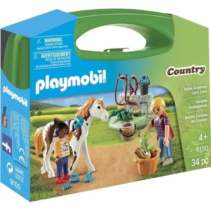 PLAYMOBIL 9100 - Valisette Equitation - Country - Pour Enfant à partir de 4 ans-0