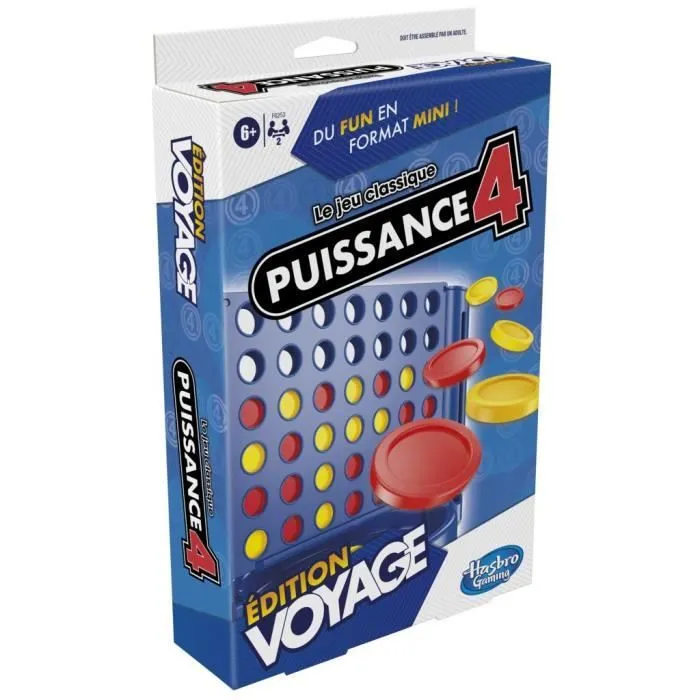 Puissance 4 Voyage, jeu de société de voyage pour 2 joueurs, jeu de voyage, Dès 6 ans, Hasbro Gaming-4
