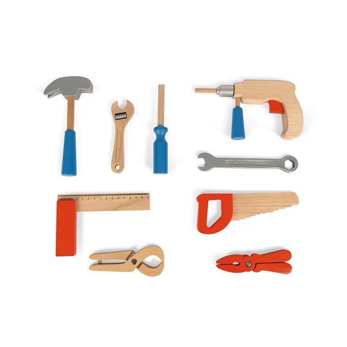 Boite à outils Brico'Kids - JANOD - Dès 3 ans - Bois hévéa-3